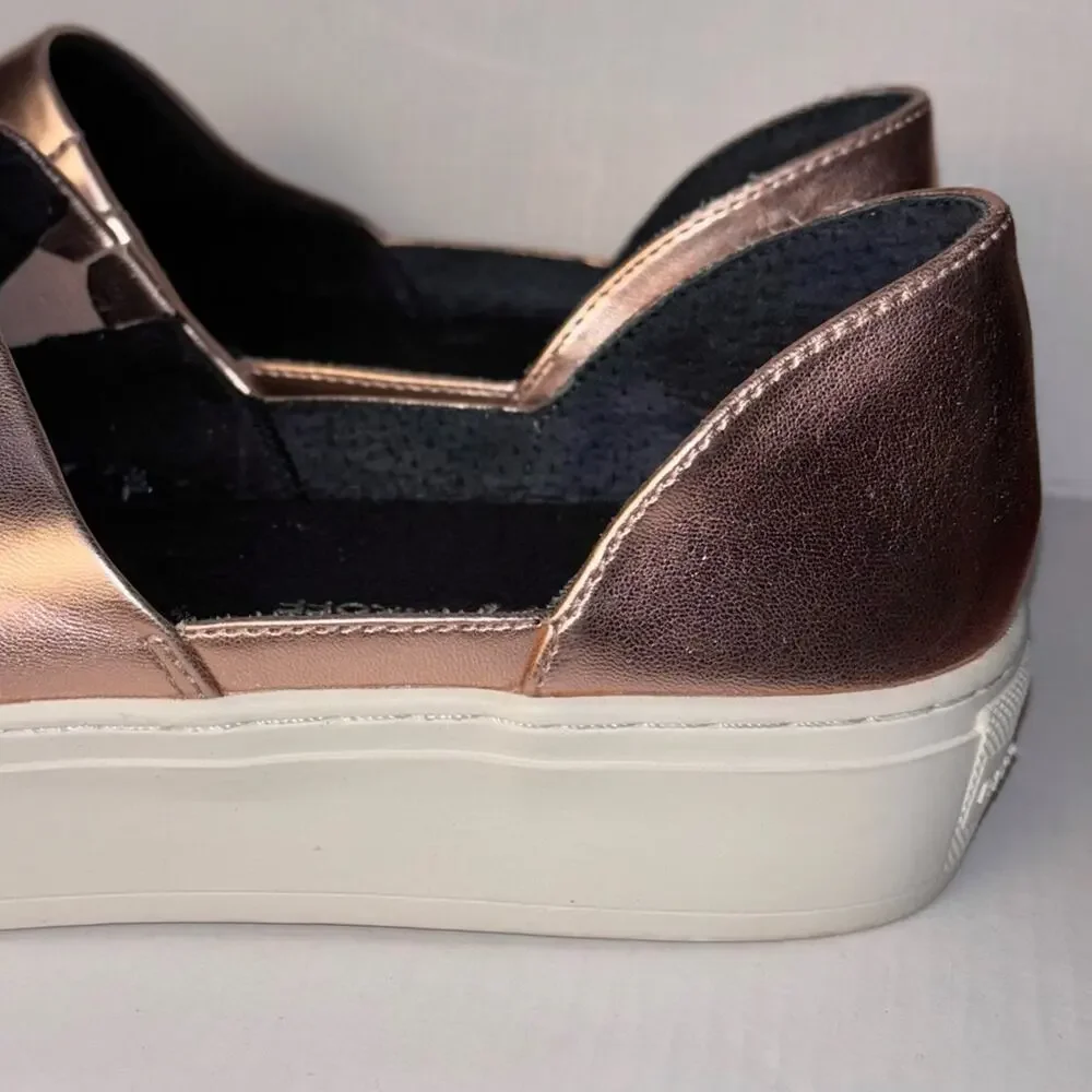 Rebecca Minkoff nana leather slip on sneakers rose gold metallic women's 8.5